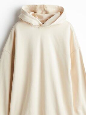 H&M Cream Hoodie — Lightweight